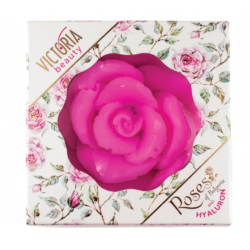 Глицеринов сапун за лице и тяло 110g с Розово масло Roses and Hyaluron - Victoria Beauty
